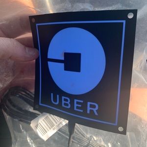 Uber LED USB Windshield Sign w/Suction Cups